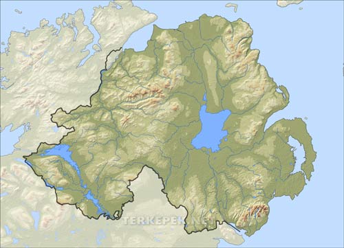 Észak-Írország felszíne